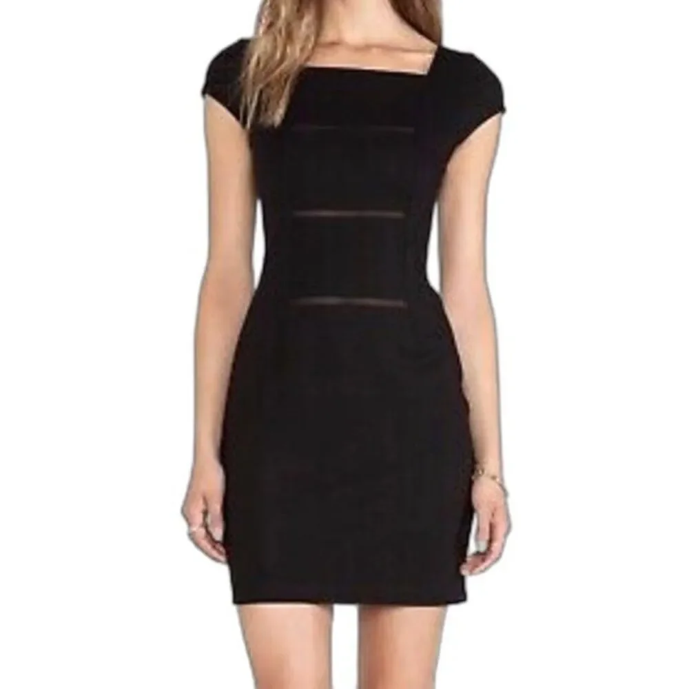 Bailey44 Sexy Navy Dress Mesh Cutouts Size Extra Small Excellent Condition